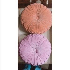 Urban Outfitters round pintuck pillows